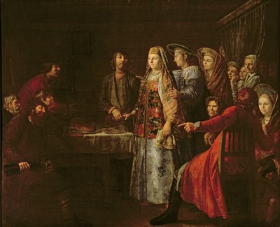 Celebrating the Wedding Agreement, 1777 by Mikhail Shibanov